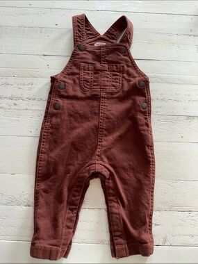 6–12 M Joe, fresh Kids Rust Brown Overalls EUC
